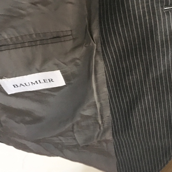 Ermenegildo Zegna x Bäumler Blazer Pinstripe Charcoal gray Silk Wool Sz 54/XL - Picture 9 of 15